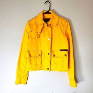 Vintage ralph lauren yellow zip up jacket